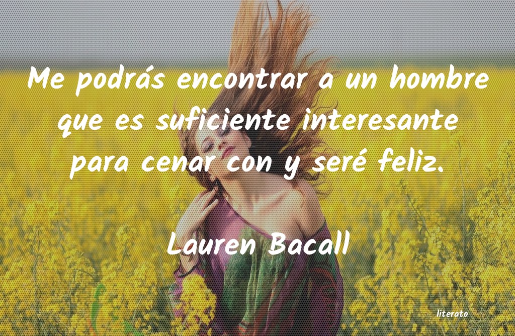 Frases de Lauren Bacall