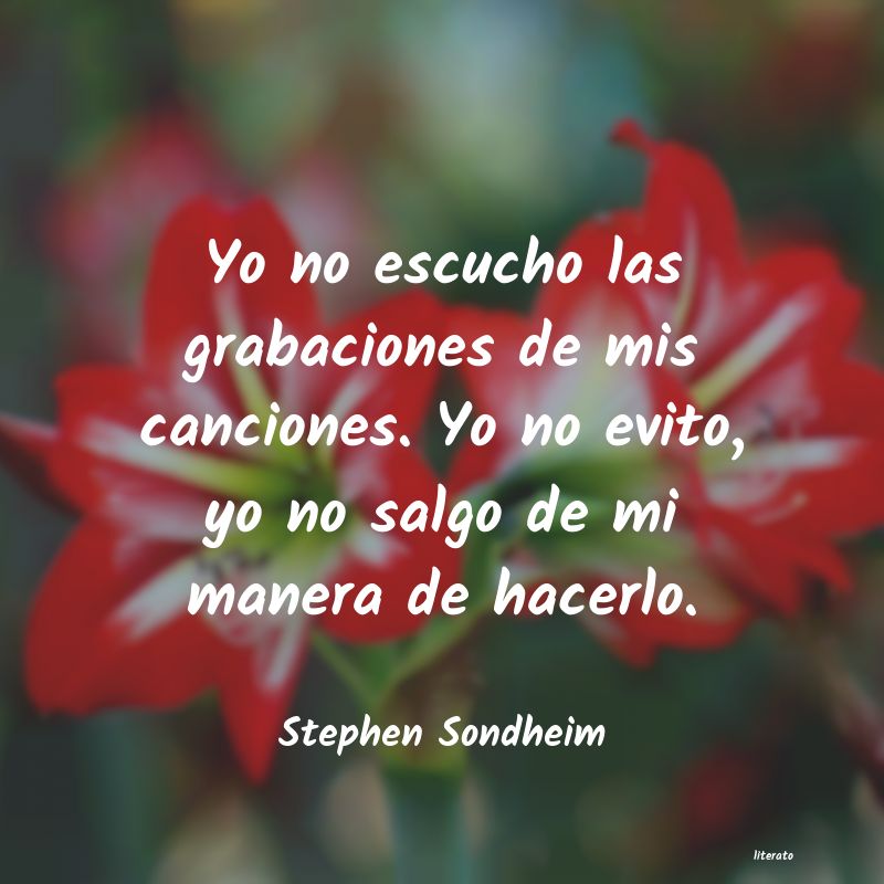 frases de Stephen Sondheim