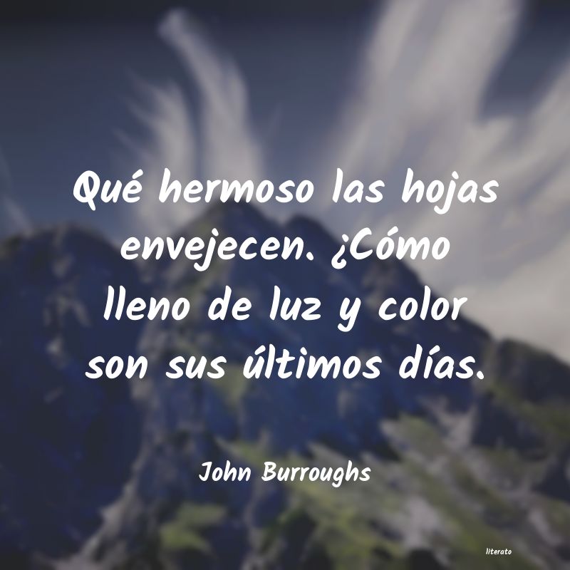 Frases de John Burroughs