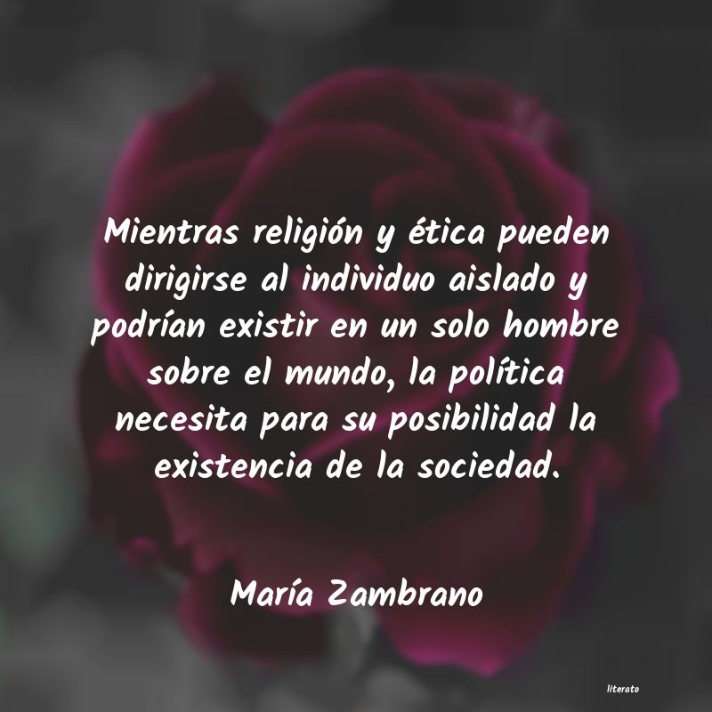 frases de MarÃa Zambrano