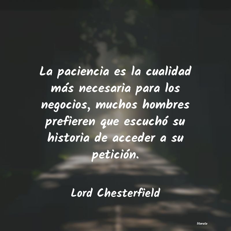 Frases de Lord Chesterfield