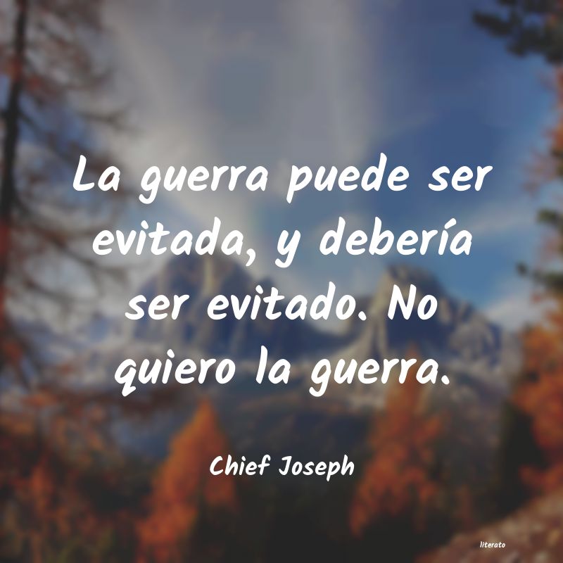 frases de Chief Joseph