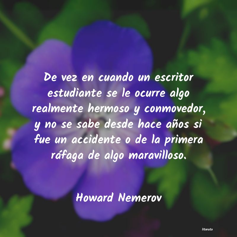 Frases de Howard Nemerov