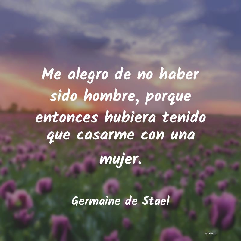 frases de Germaine de Stael