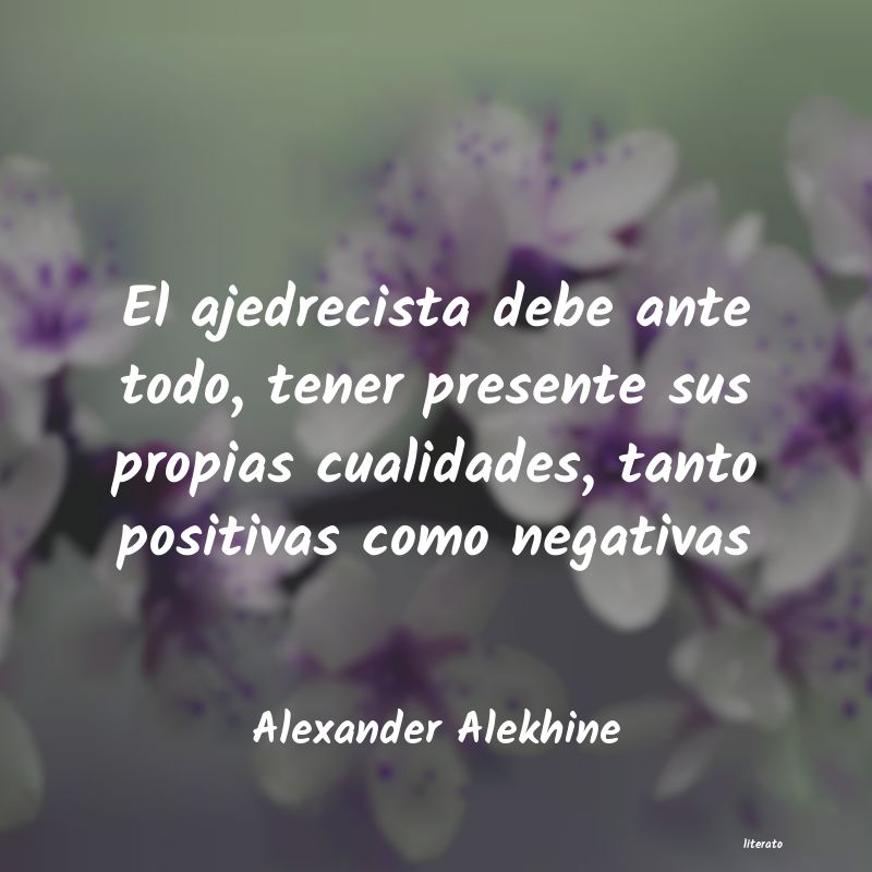 Frases de Alexander Alekhine