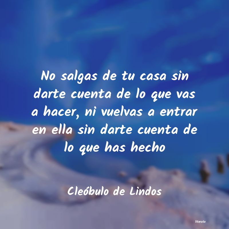 frases de Cleóbulo de Lindos