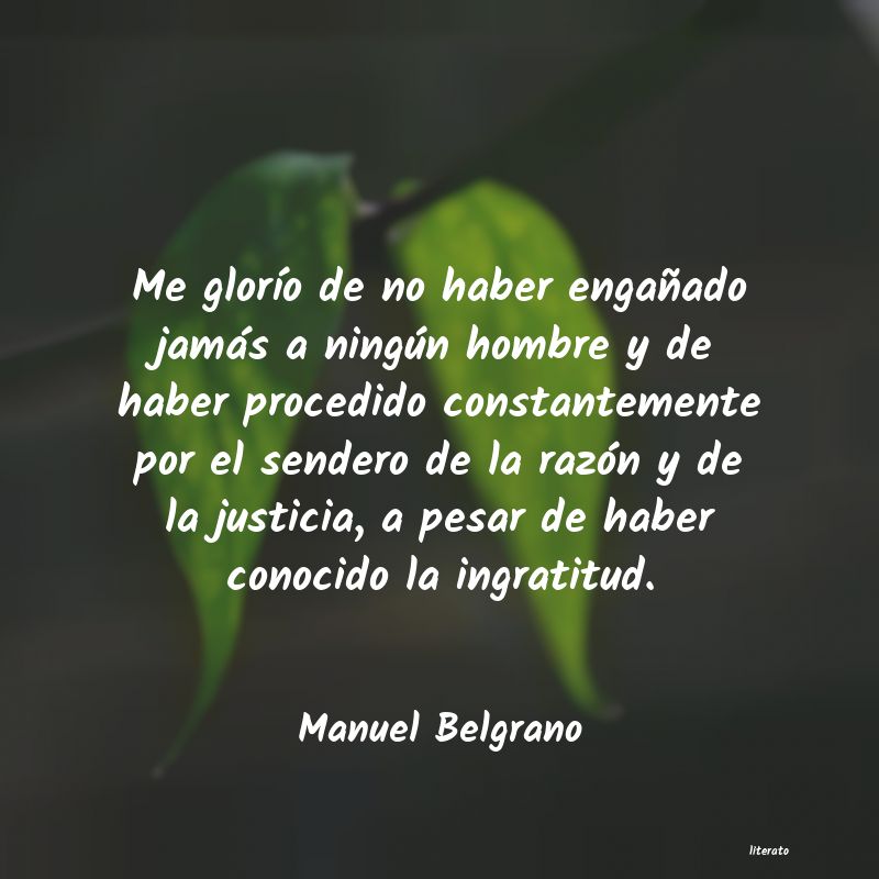 frases de Manuel Belgrano