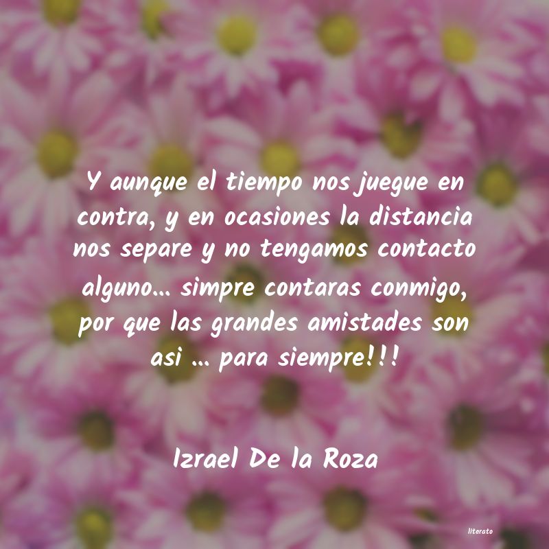 frases de Izrael De la Roza