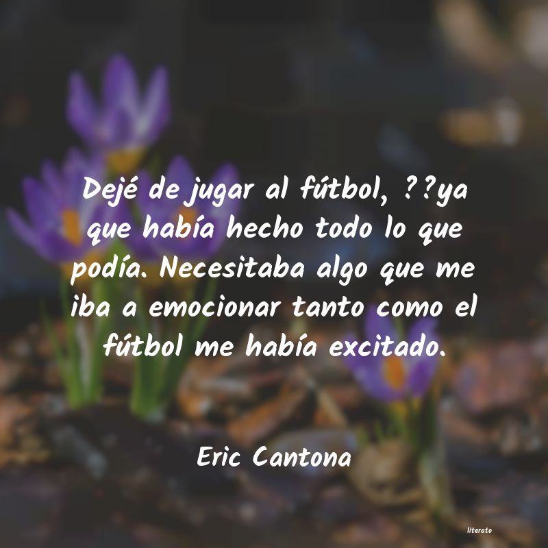 frases de Eric Cantona