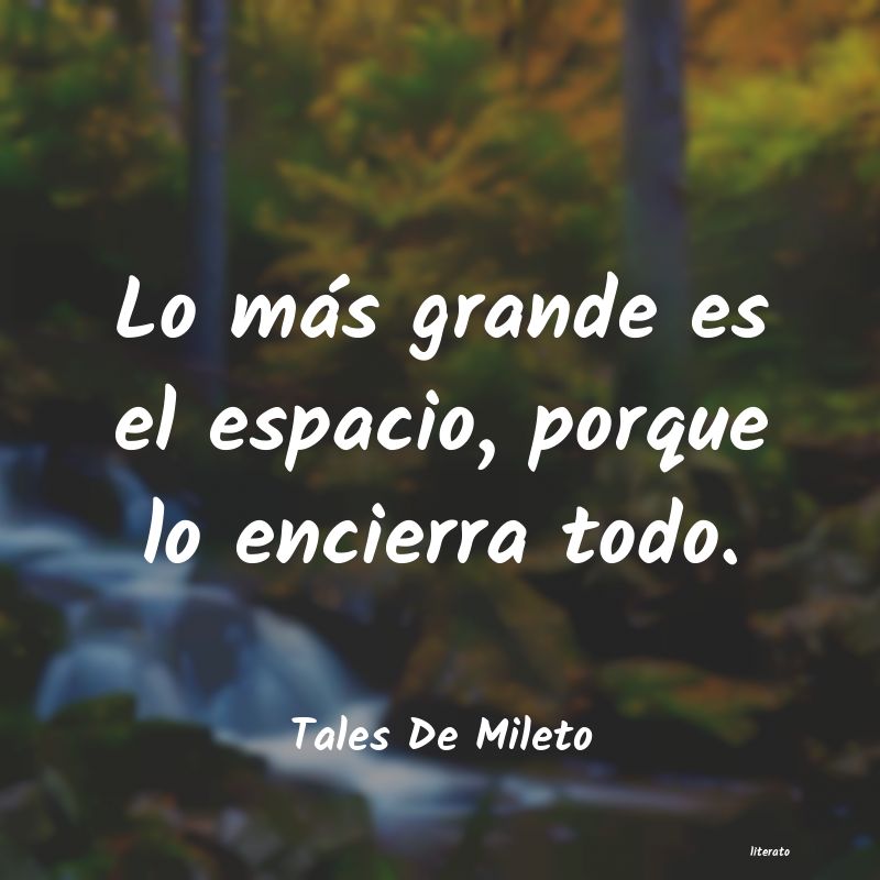 Frases de Tales De Mileto