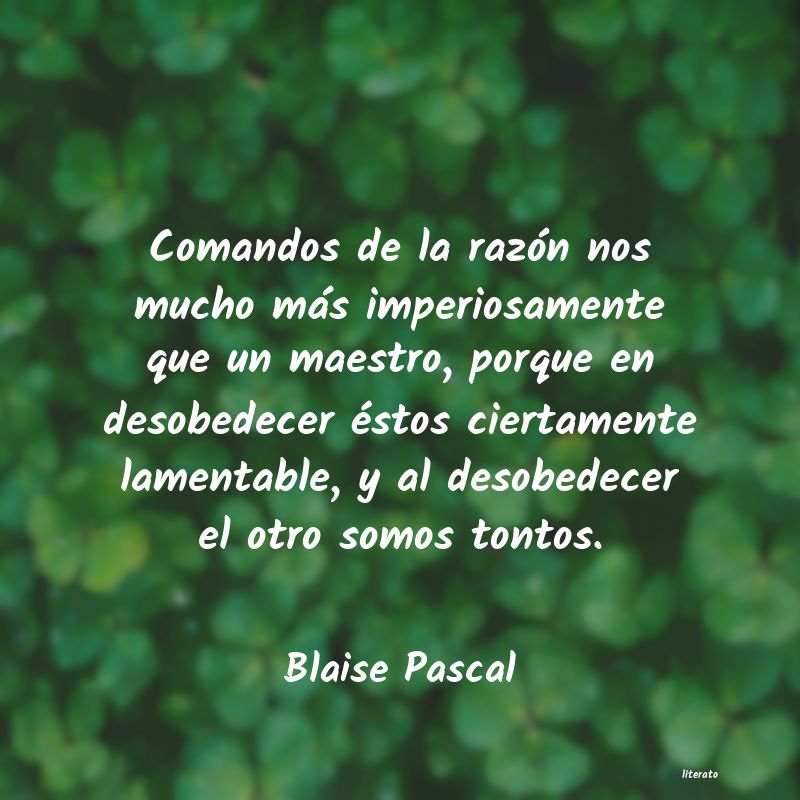 Frases de Blaise Pascal