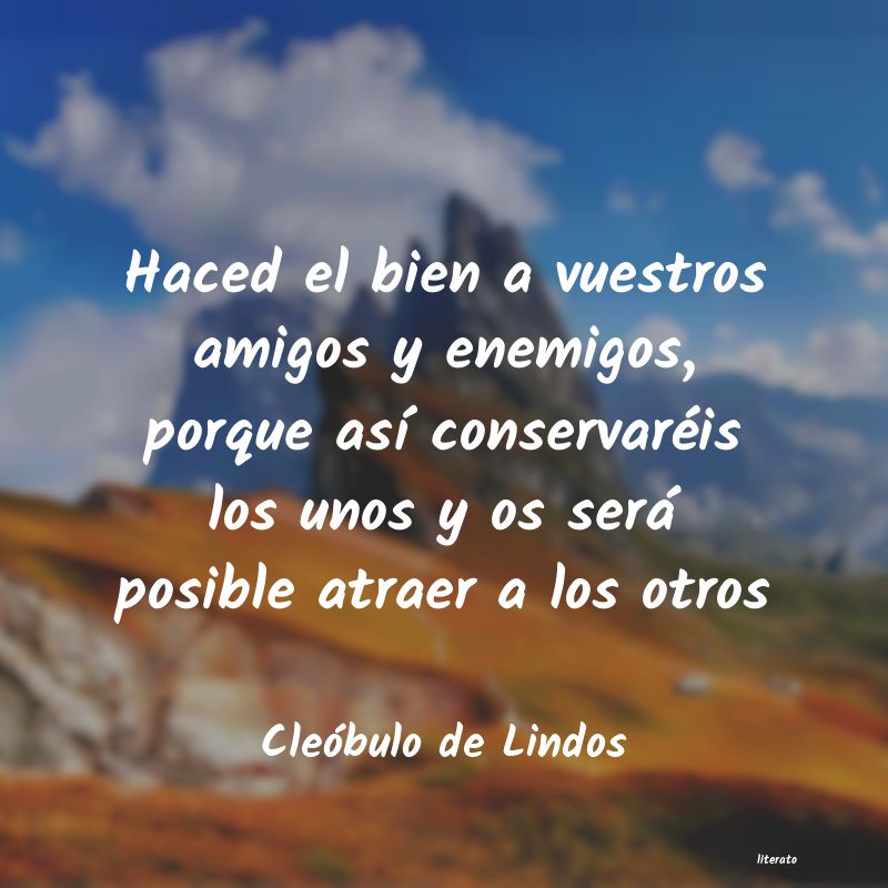 frases de Cleóbulo de Lindos
