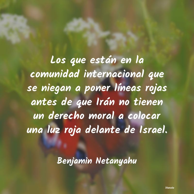 frases de Benjamin Netanyahu