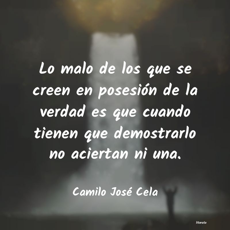 frases de Camilo José Cela