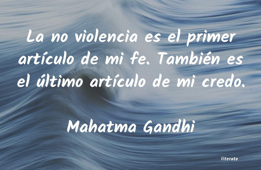 mahatma gandhi no violencia