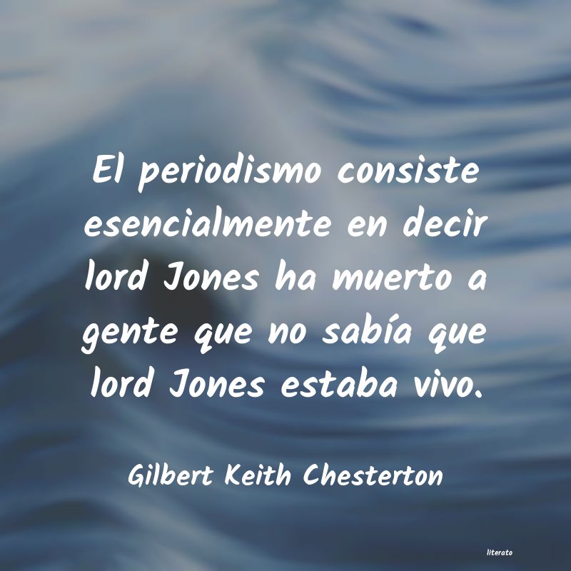 Frases de Gilbert Keith Chesterton