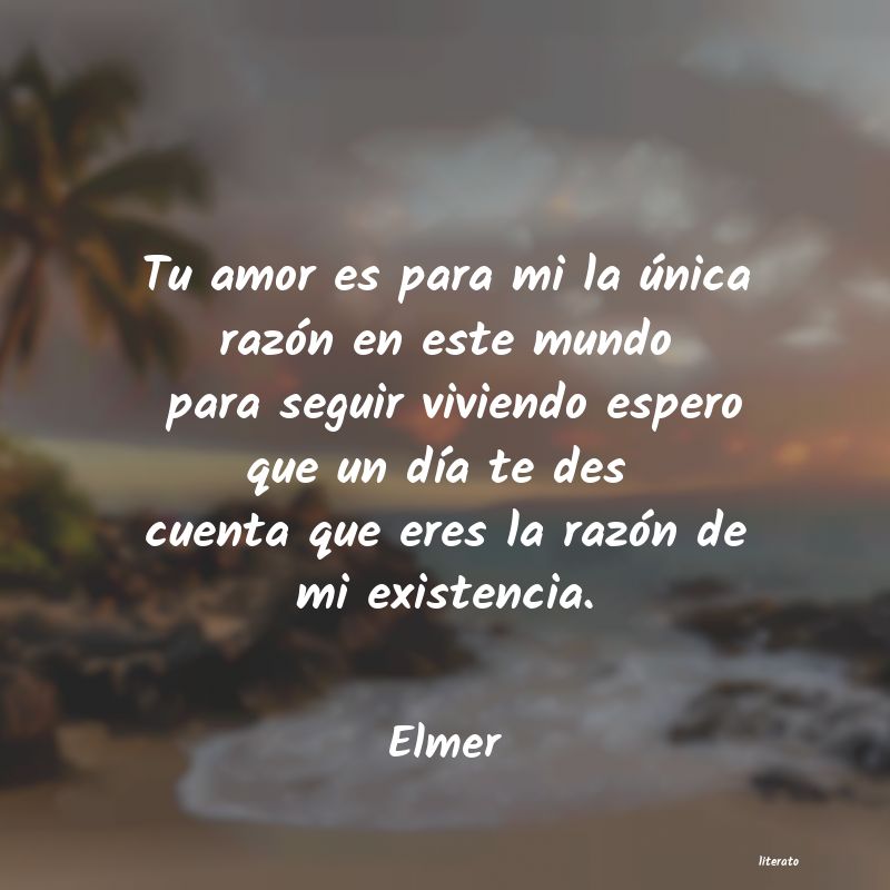 Elmer: Tu amor es para mi la única r