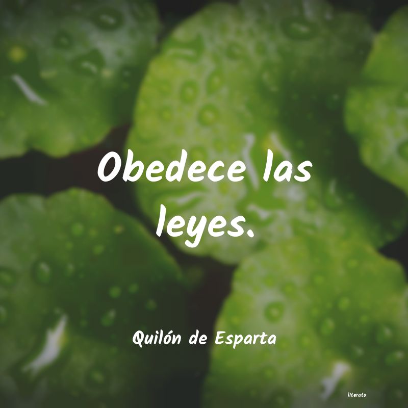 frases de Quilón de Esparta