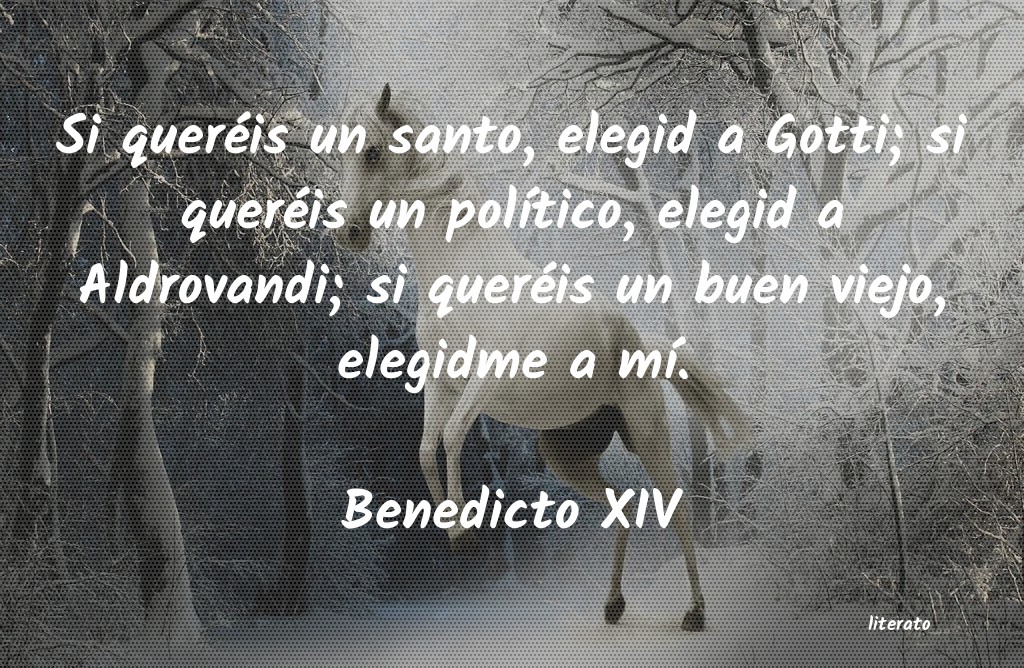 frases de Benedicto XIV