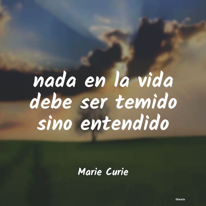 frases de Marie Curie
