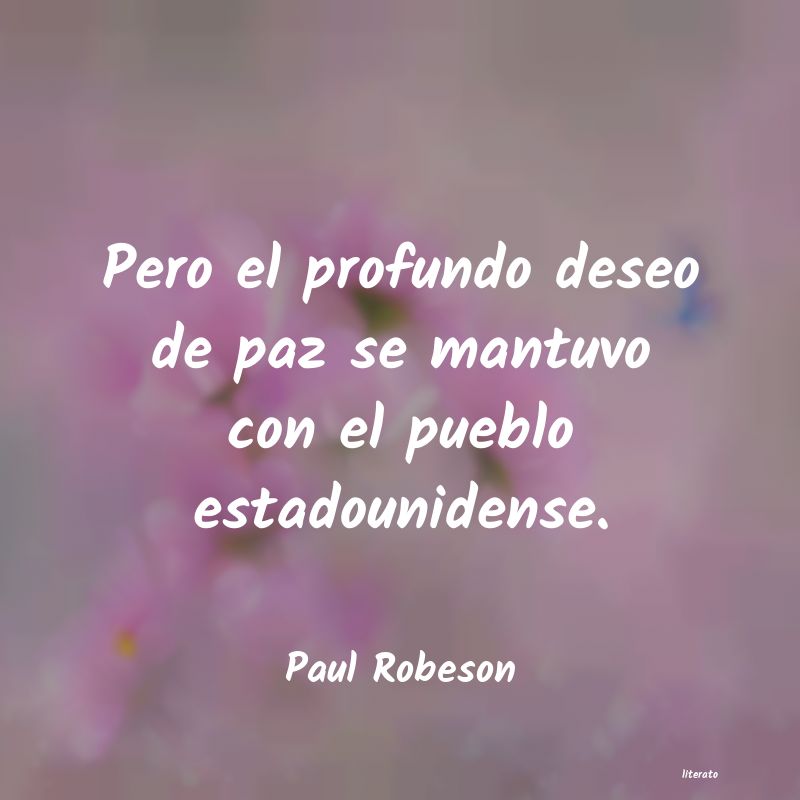 Frases de Paul Robeson