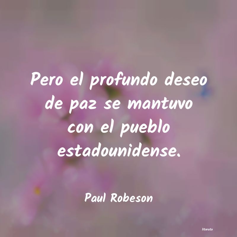 frases de Paul Robeson