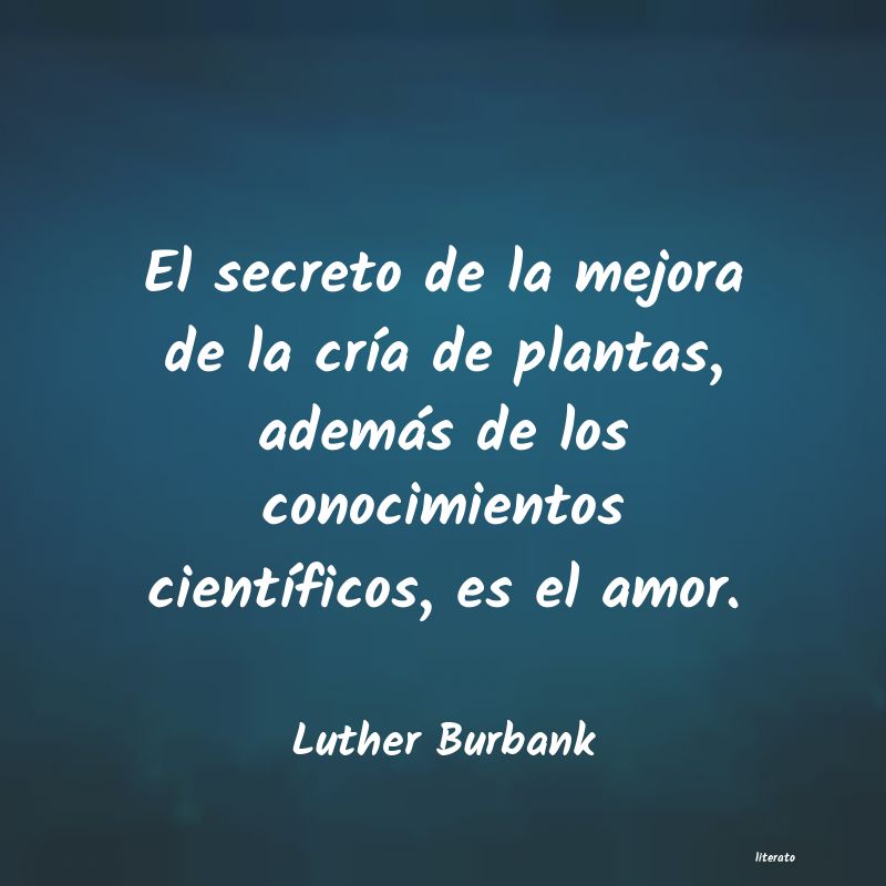 frases de Luther Burbank