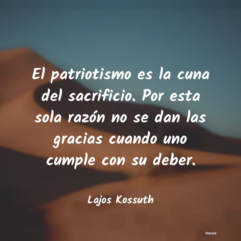 Frases de Lajos Kossuth