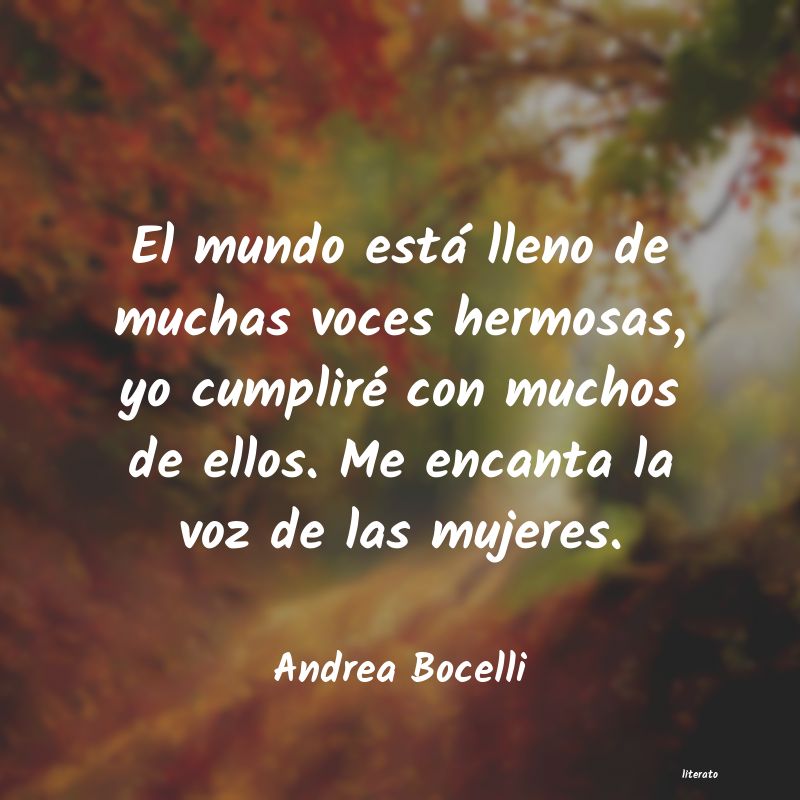 frases de Andrea Bocelli