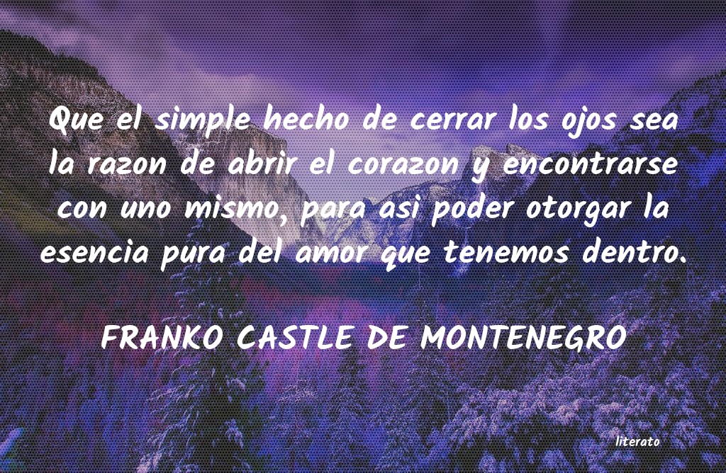 frases de FRANKO CASTLE DE MONTENEGRO