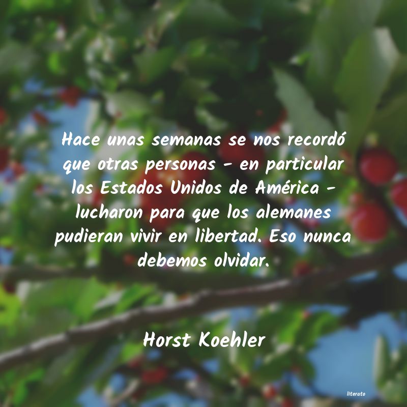 Frases de Horst Koehler