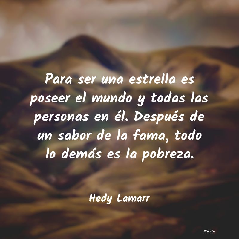 Frases de Hedy Lamarr