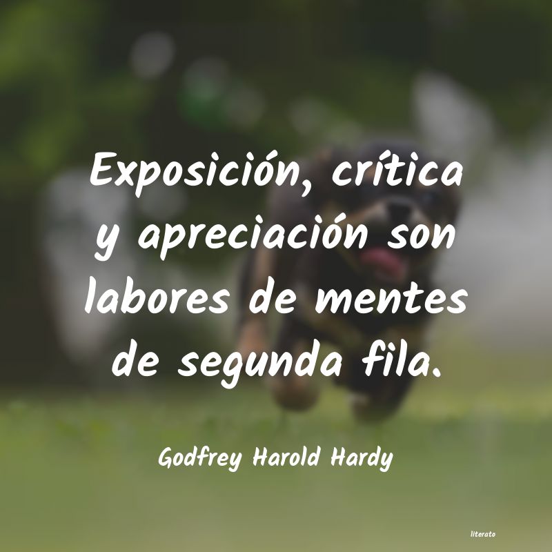 Frases de Godfrey Harold Hardy