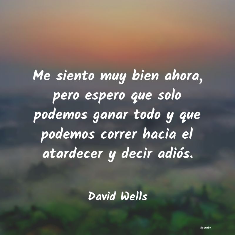 Frases de David Wells