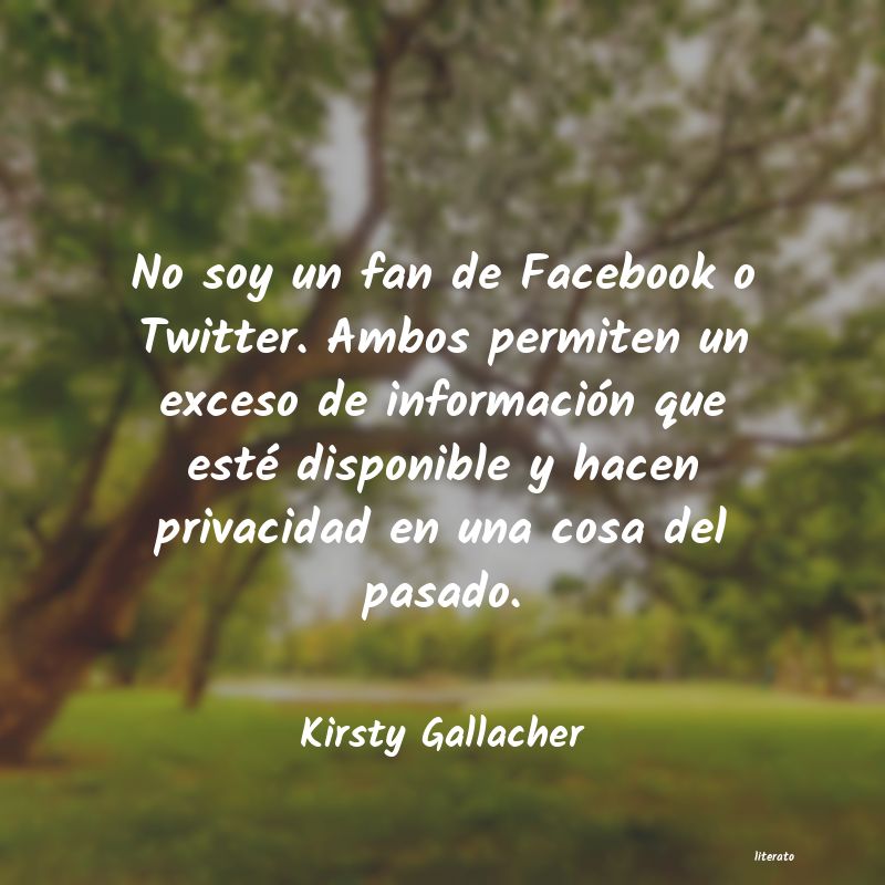 Frases de Kirsty Gallacher