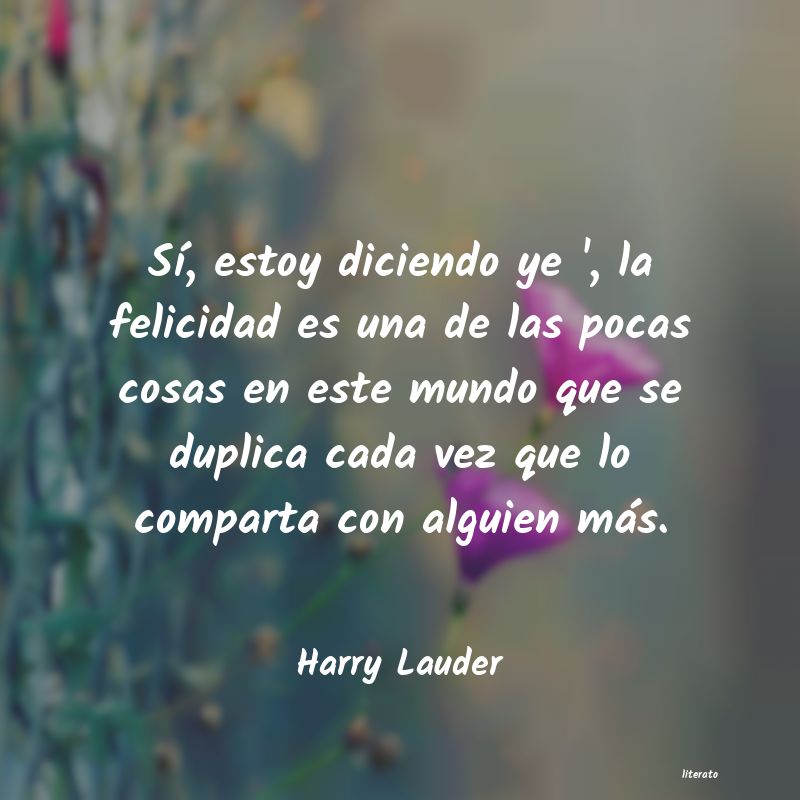 Frases de Harry Lauder