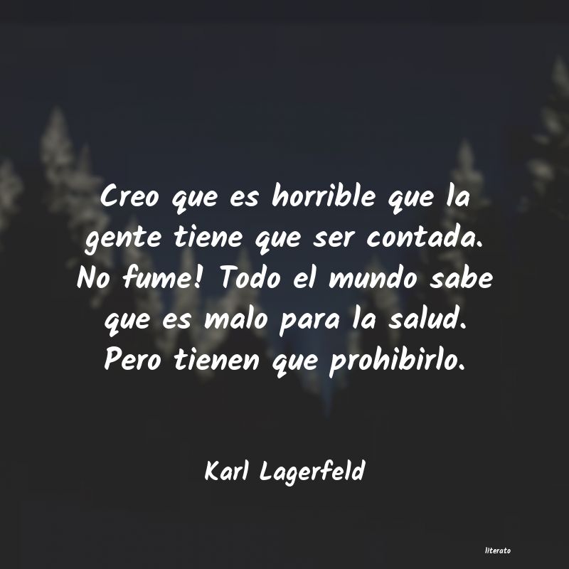 frases de Karl Lagerfeld