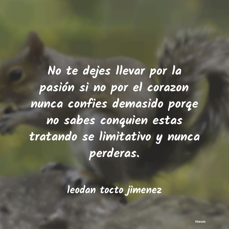 Frases de leodan tocto jimenez