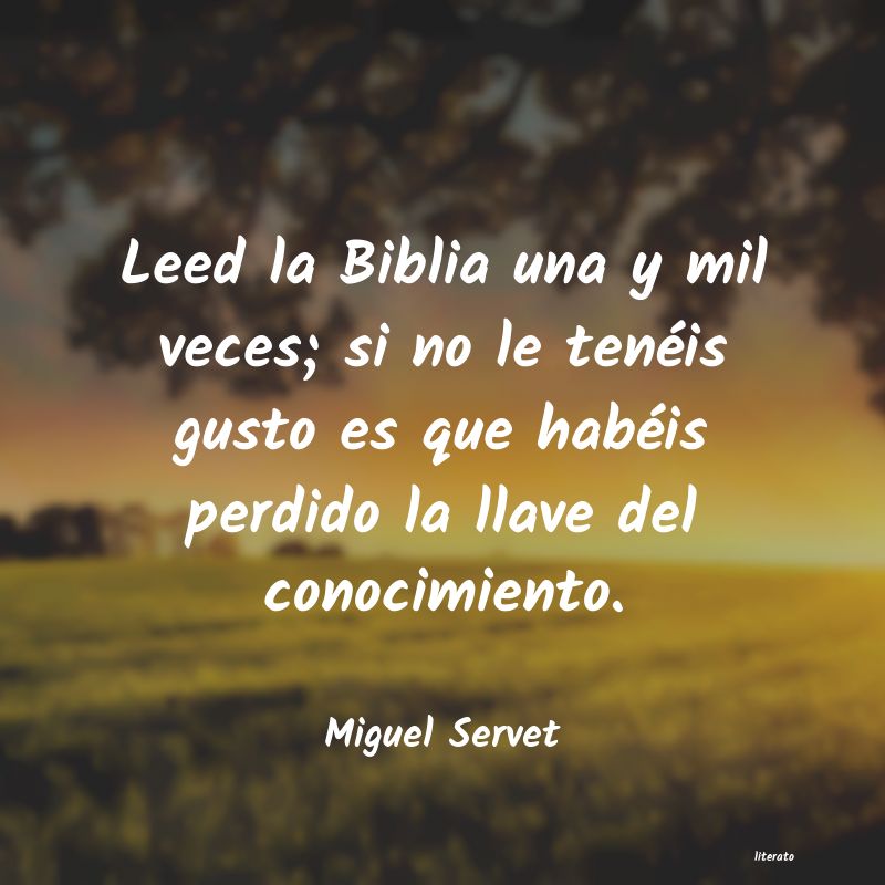 Frases de Miguel Servet