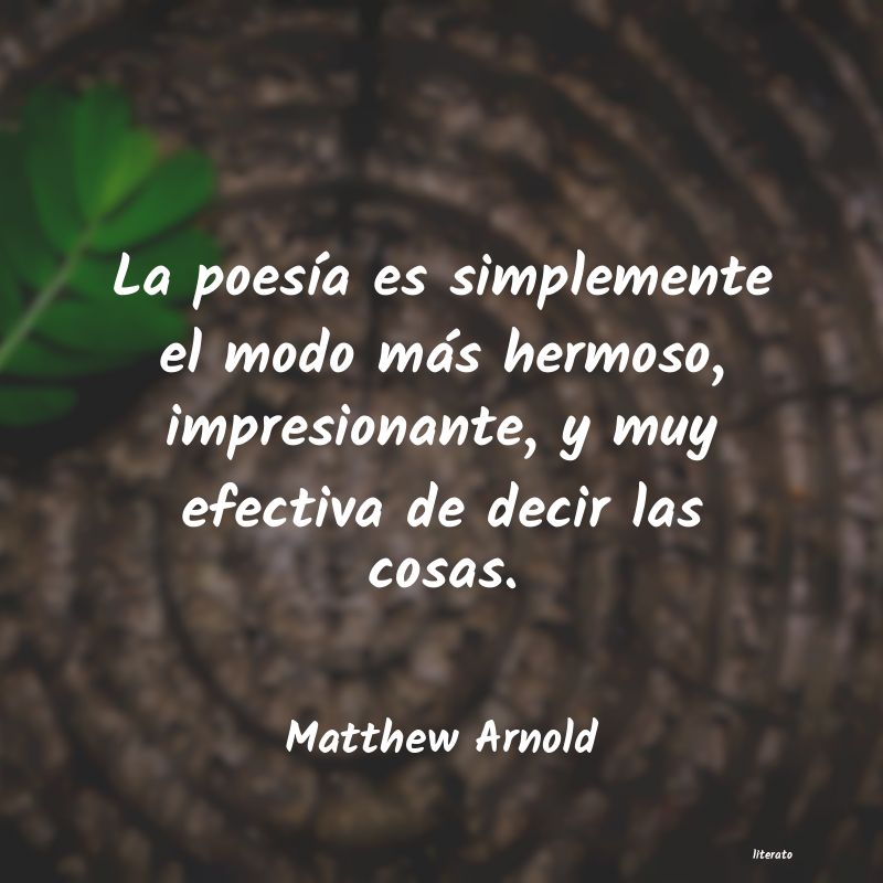 Frases de Matthew Arnold