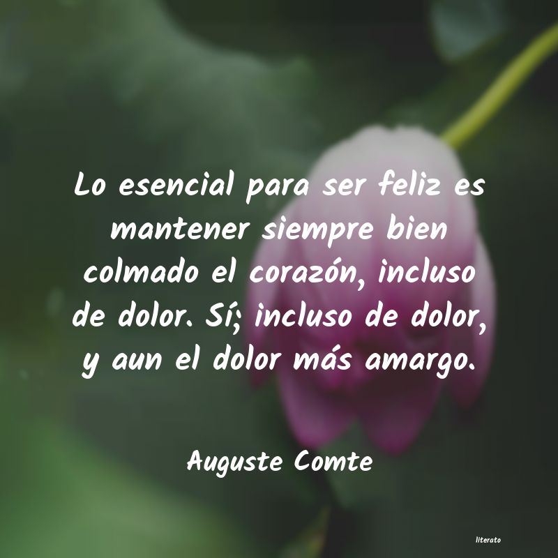 frases de Auguste Comte