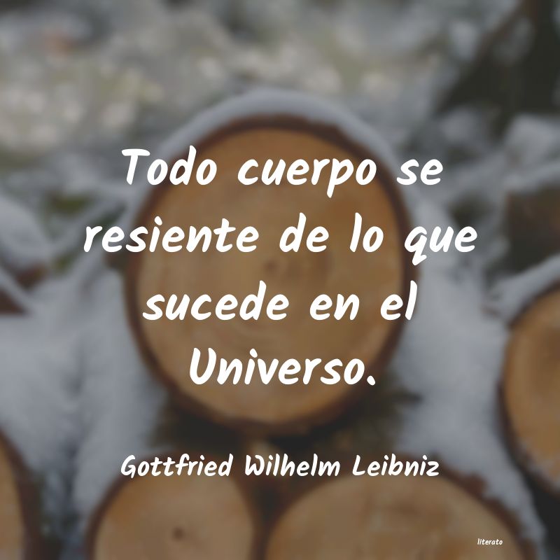 Frases de Gottfried Wilhelm Leibniz