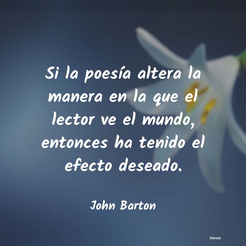 Frases de John Barton