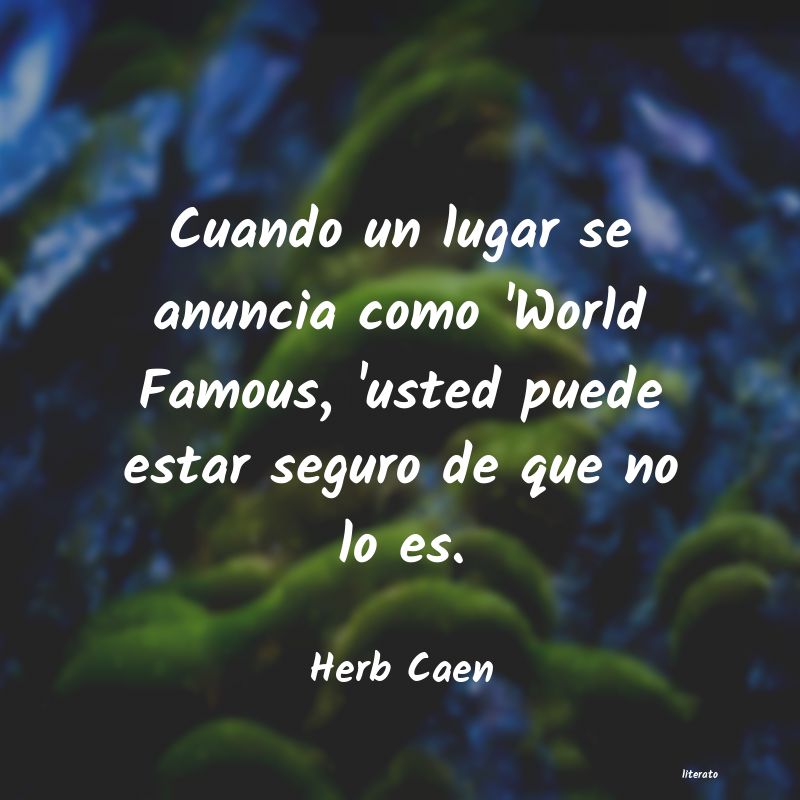 Frases de Herb Caen