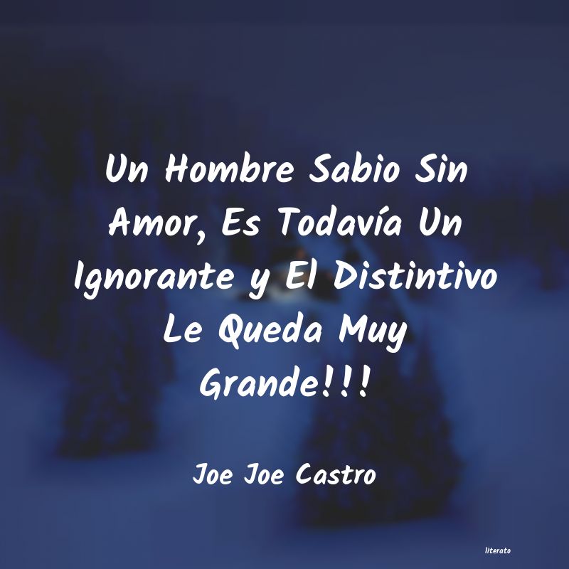 frases de Joe Joe Castro