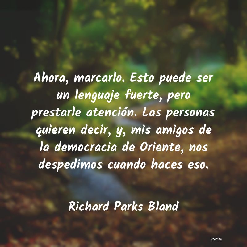 Frases de Richard Parks Bland