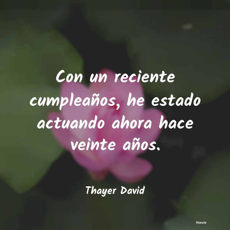 frases de Thayer David
