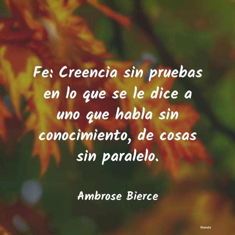 Frases de Ambrose Bierce