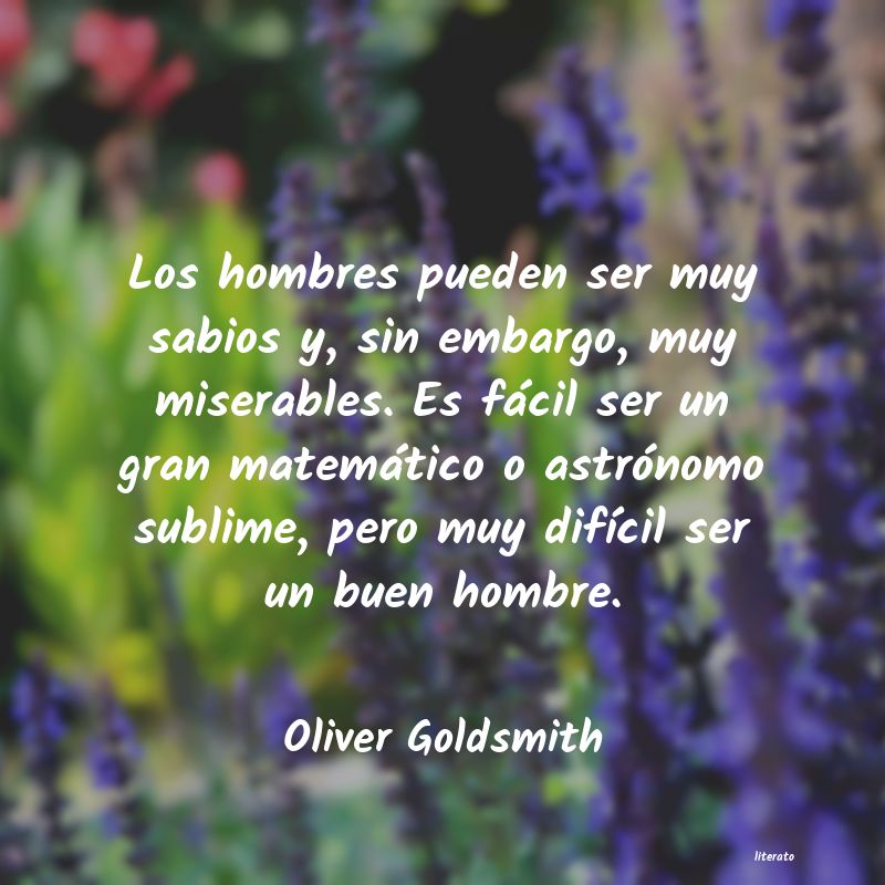 Frases de Oliver Goldsmith