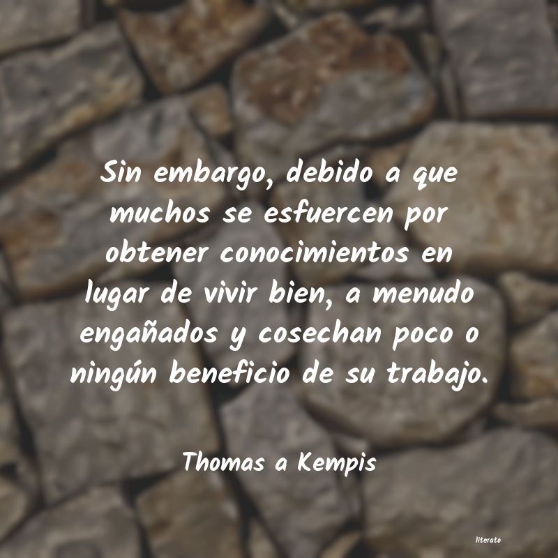 Frases de Thomas a Kempis